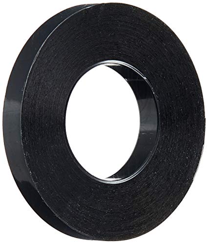 Graphic Chart Tape, 1/4" x 324", Glossy Black (6-Pack)