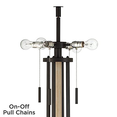 McKinley 73 1/4" Tall Black 4-Pull Chain Floor Lamp Living Room