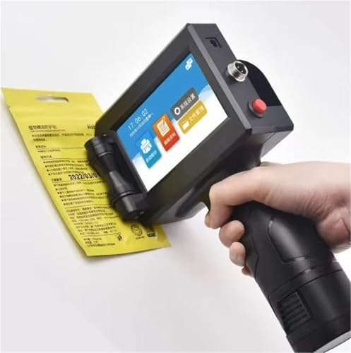TECJHJZ Label Printer, 25.4mm Portable Handheld Inkjet Printer Gun for Expiry Date Barcode Batch Numbers Label(Set2,12.7mm)