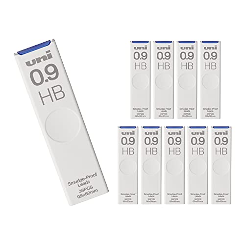 Mitsubishi Pencil Uni Mechanical Pencil Leads, 0.9 HB, 10 Count Hako ULS0936HB