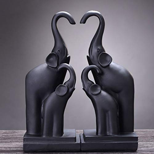 Book Ends Bookends for Heavy Books Creative Desk Stands Bookend Holder Home Decoration Office School Supplies Gift Student Bookends Books Support (Color : Black)
