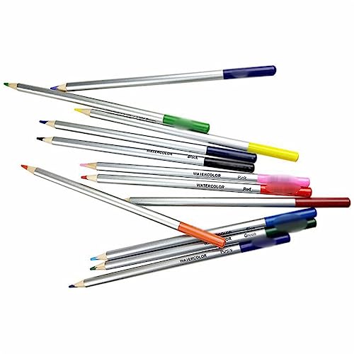 SIDUFHAOPKLL Colourful Iron Box Log Pencils Water Soluble Coloured Drawing Set Doodle Colouring