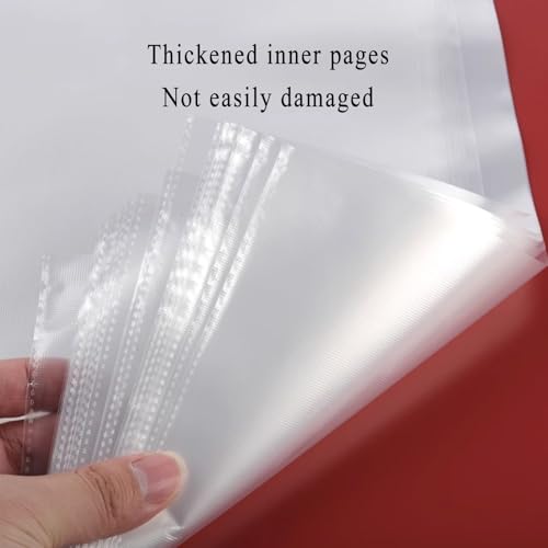 A3 Document Display Folders, 60 Clear Pockets Display Book, Presentation Project Folders 2 Pack