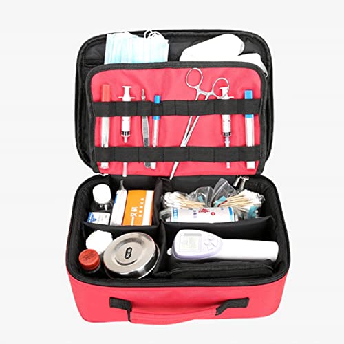 YUSIWOAL Emergency Trauma Bag, Nylon First Aid Kits Bag Compact And Lightweight Empty First Responder Medicine Bag For Nursing Supplies(B)