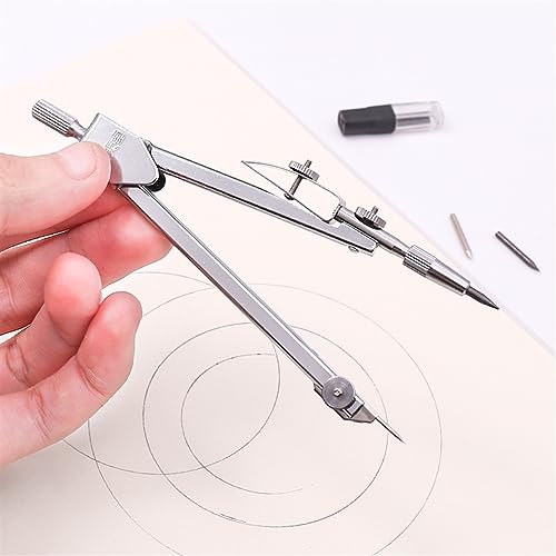 OREKPOT Compass Geometry Tool Geometry Compass, Stainless Steel Drawing Compasses Mathematical Geometry Circle Tool, Student Stationery School Supplies Drafting Tools Geometry Tool Set