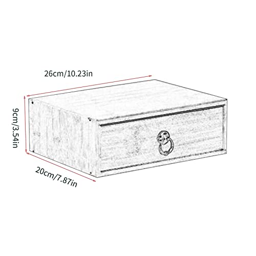 LumaGrove Desktop Storage Box With Drawers-Solid Wood Flat File Cabinet,Multi-Layer Drawer Storage Box,A4 Treatment Storage Cabinet(1 layer)