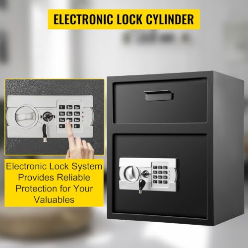 Wall Mount Digital Drop Safe 1.7 Cu Ft Carbon Steel Electronic Lock