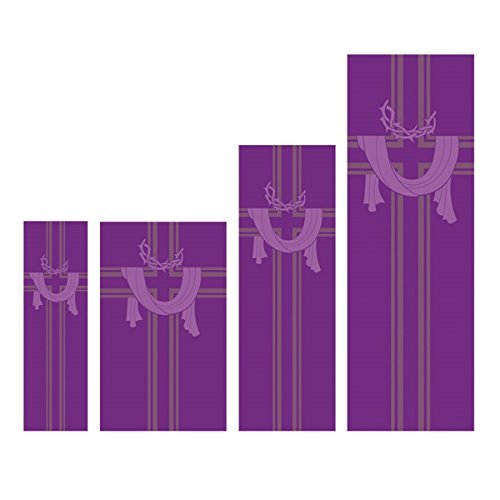 All Seasons Series Satin Polyester Church Banner for Good Friday/Lent/Easter - Crown of Thorns