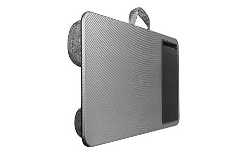 LAPGEAR Home Office Lap Desk – Silver Carbon, Fits 15.6” Laptops