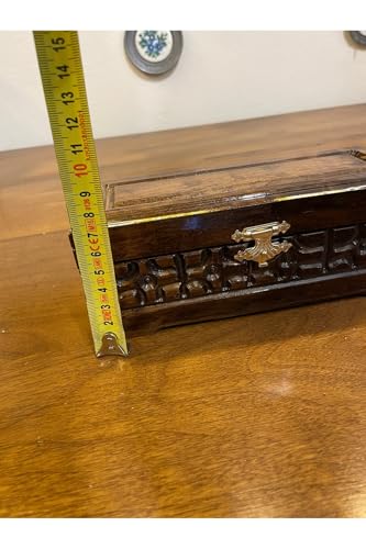 SODEF Wooden Pen Holder 1.0 inch Height Brown Walnut Desk Organizer for Pencils Pens and Office Supplies - Brown