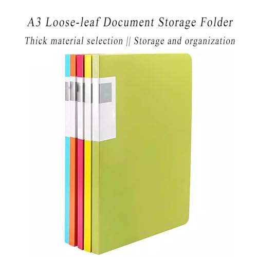 VRFTGHYJU Pack of 2 A3 60 Pocket Display Folders for Document Presentation Multicolor(Pink)