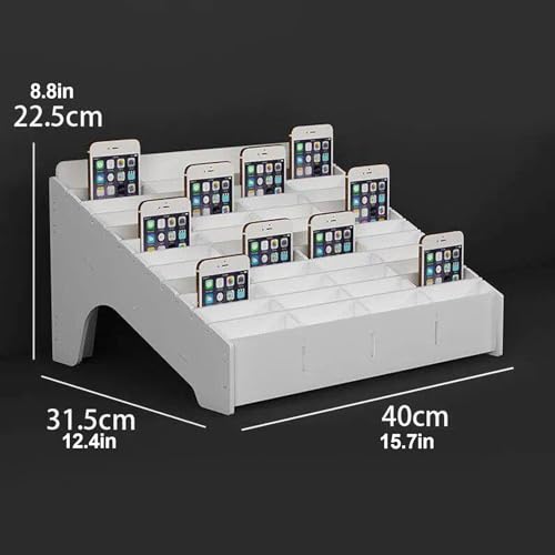 YAGMTSMY 24/36/48 Grids Wooden Cell Phones Storage Box, Classroom Cell Phone Storage Cubby, Cellphone Holder, for Classroom School Students Office Factory Employees(31.5x40x22.5cm)