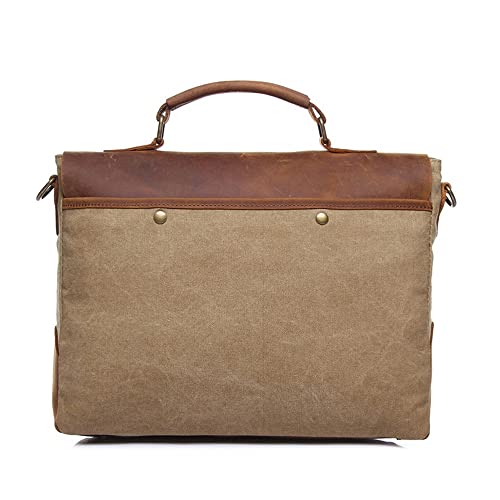 XIXIDIAN Canvas Messenger Bag for Men Travel Satchel Shoulder Bag Laptop Bag Briefcase Business (Color : C, Size : 36x10x8cm)