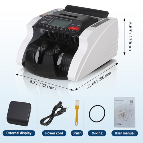 Festisoul Money Counter Machine with Bill Value Counting, Professional Currency Equipment for USD Euro, UV MG IR Counterfeit Detection, 1000 NPM, Cash Counting Tool for Business Retail Office Bank