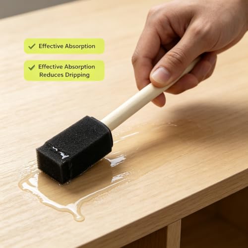 5 Pcs 1" Foam Paint Brushes,Sponge Brush for Painting