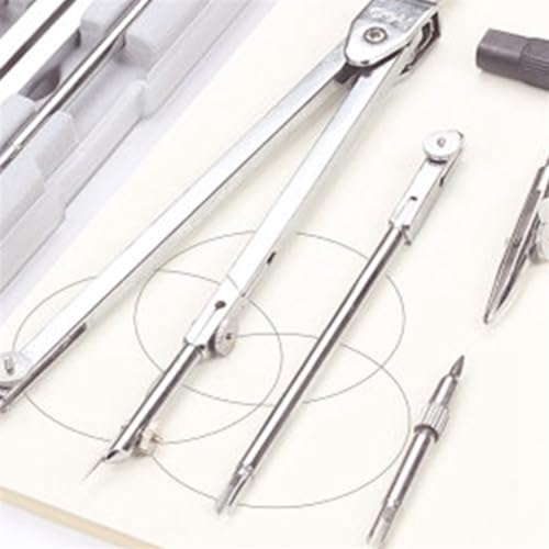 MENGKK Drafting Compasses Drafting Drawing Compass Lead Core Math Geometry Circles Tool Durable Supplies