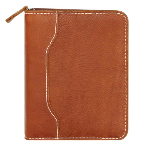 FranklinCovey - Colt Ring-Bound Binder for FranklinCovey Planners | Leather - Zipper Binder (Compact, Rustic)