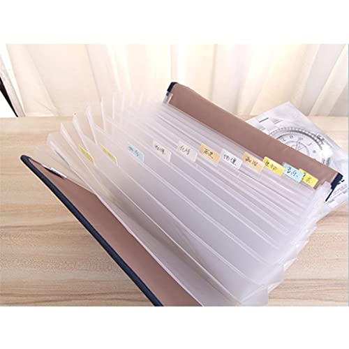 ONMYJFD Cute Portable Expandable Accordion 13 Pockets A4 File Folder Oxford Expanding Document Briefcase