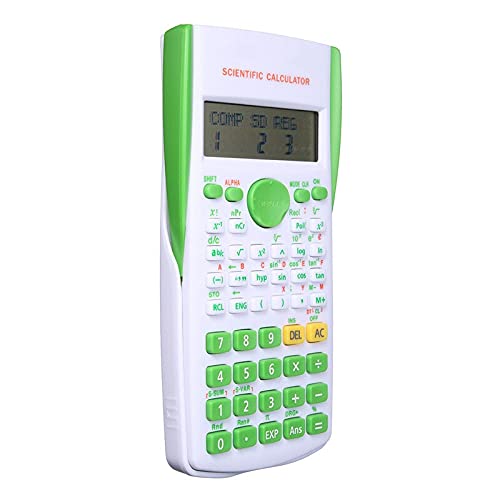 NSUQOA Portable Multifunctional Calculator Calculadora Cientifica for Mathematics Teaching Students Function Display(Sky Blue)