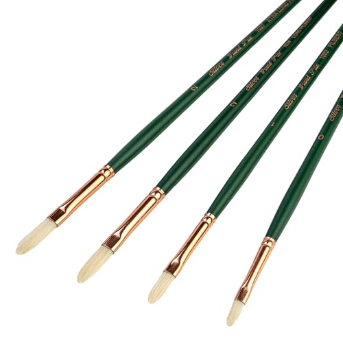 Silver Brush Limited Grand Prix Multilength Filbert Oil Brush Set, 4pc