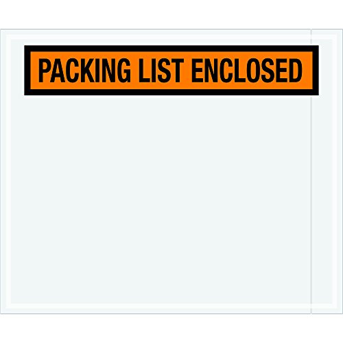 Tape Logic TLPL434 "Packing List Enclosed" Envelopes, Panel Face, 10" x 12", Orange (Pack of 500)