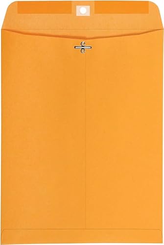 Catalog Envelopes (Open End), Brown Kraft, 28 Pound. 500 Per Pack. (Clasp, 9.5"x12.5")