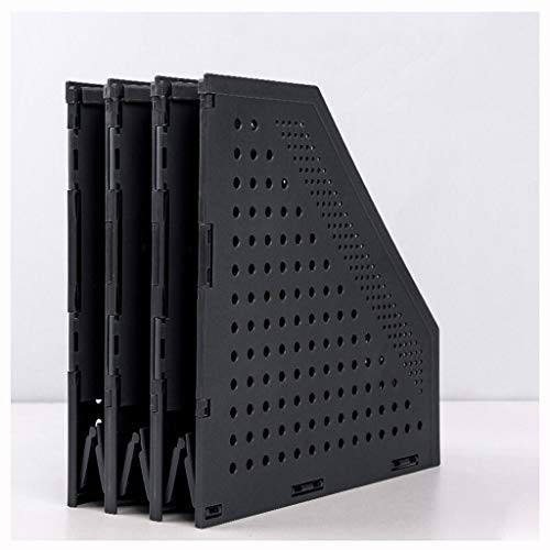 EliteBloom File Magazine Folder Holder Folding File Rack Stretchable Desktop Organizer File Storage Manager for Home and Office Dark Gray and Light Gray File Organizer File Organizer (Color : B) (C)