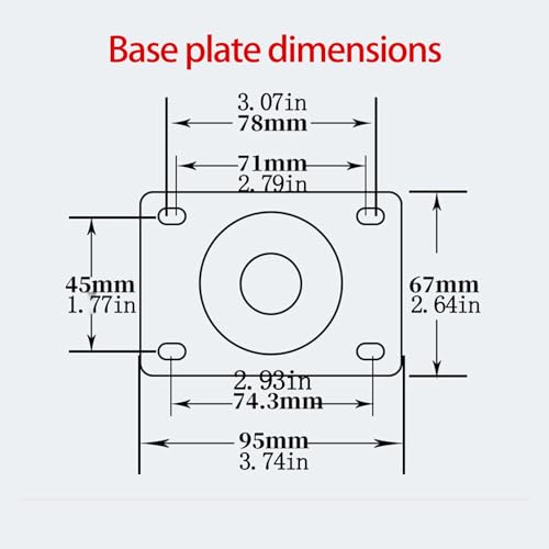 Heavy-Duty 3-Inch Swivel Caster Wheels For Furniture & Industrial Use Durable Steel Plate Bracket Locking Casters For Stable Mobility Ideal For Heavy Carts & Furniture Le,Braked And Swivel-5In