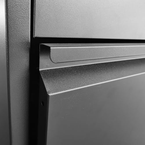 KCSWKJ 4 Drawer Metal Vertical File Cabinet with Lock Office Home Steel Vertical File Cabinet for A4 Legal/Letter Size