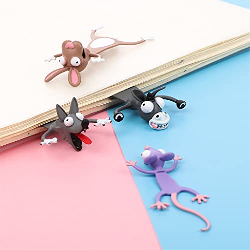 OISNGWNG Cartoon Animal 3D Stereo Bookmarks Original Cute Cat PVC Material Book Markers Student Gifts