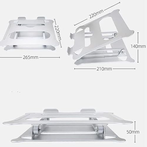 QERTYHJK Laptop Stand Aluminium Adjustable Portable Table Vertical Foldable Flexible Holder