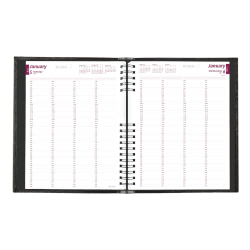 Brownline® 2027 CoilPro™ Daily Professional Planner, Four-Person Appointment Book, 12 Months, January to December, Twin-Wire Binding, 11" x 8.5", Black (CB960C.BLK)