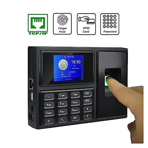 EliteBloom Time Clocks TCP/IP Biometric Fingerprint Employee Time and Attendance Management System Time Clock Punch Clock Machine,