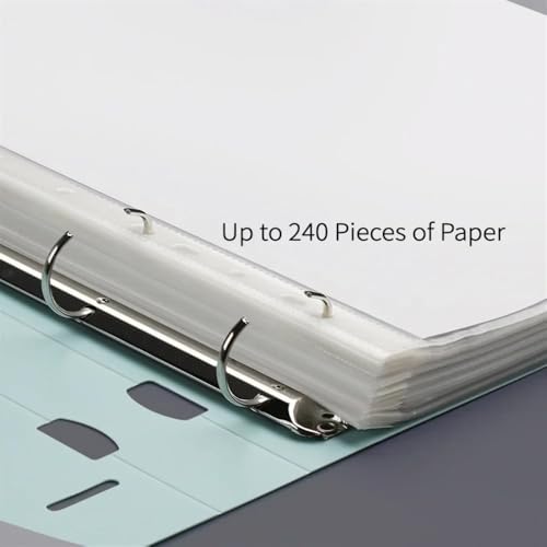 Filing Envelopes A4 Loose-Leaf Folder Document Display Book 4 Holes Loose-Leaf Folder Colour Waterproof File Ring Office Stationery(Green)