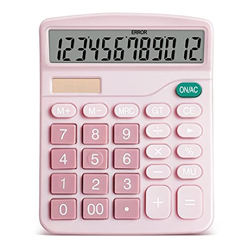QERTYHJK Digital Scientific Calculator 12-Digit Desk Solar Financial Business Accounting Tool