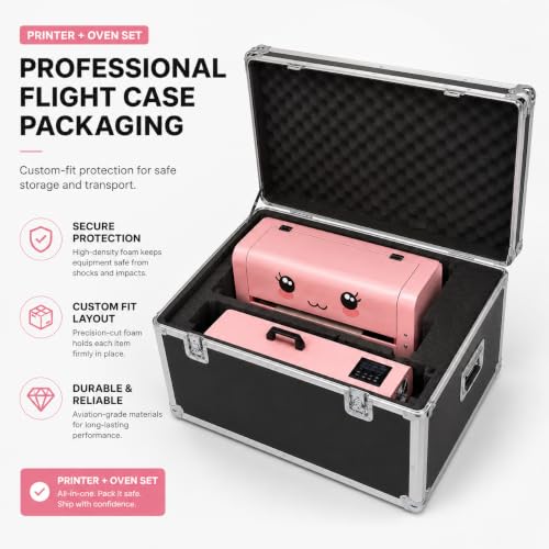 upcheirna A3 Industrial DTF Printer for Custom Apparel Printing, Pink