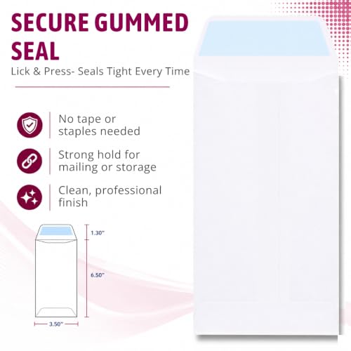 NextDayLabels - Box of 500#7 White Coin Envelopes, Made in USA