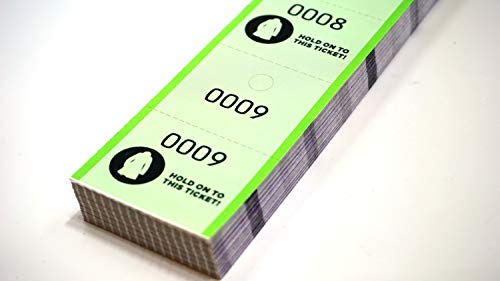 Coat Check Tickets - Overcoat Image - Fast, Secure & Affordable Event Tickets by MyZone Printing (Green, 4000)