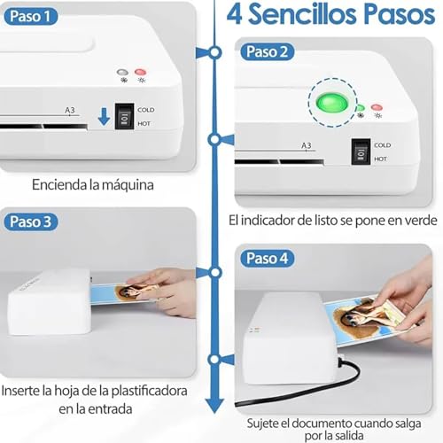A3 Laminator Machine, 13 Inch Thermal Laminating Machine with Hot & Cold Settings, Abs Anti-Jam Pouch Laminator W/ 20 Pouches