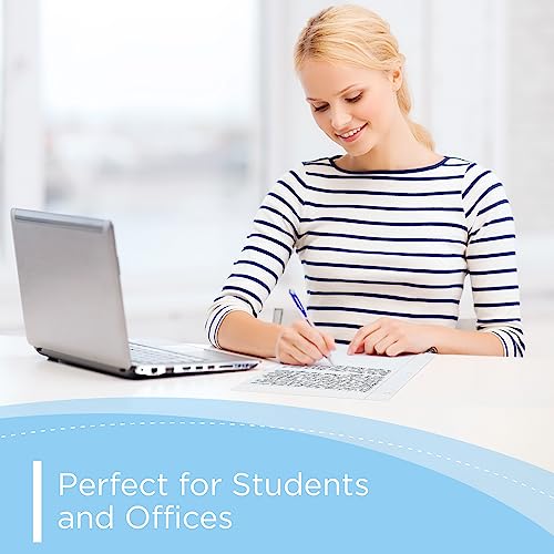 College Ruled Notebook Paper, Loose Leaf Lined Filler Paper for 3 Ring Binders - 10.5" X 8", for Students, School Classroom - 100 Sheets/Pack (12 Pack)