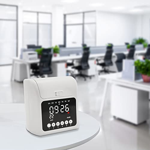 Nwkxnrt Time Clock Punch Machine with 50 Cards for Small Business & Office