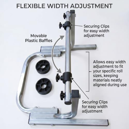 UILMLIO Bubble Wrap Support,Bubble Wrap Dispenser Stand - Heavy Duty Manual Bubble Film Holder with Tension Control, Tabletop Foam Holder with Anti-Slip Base 15cm