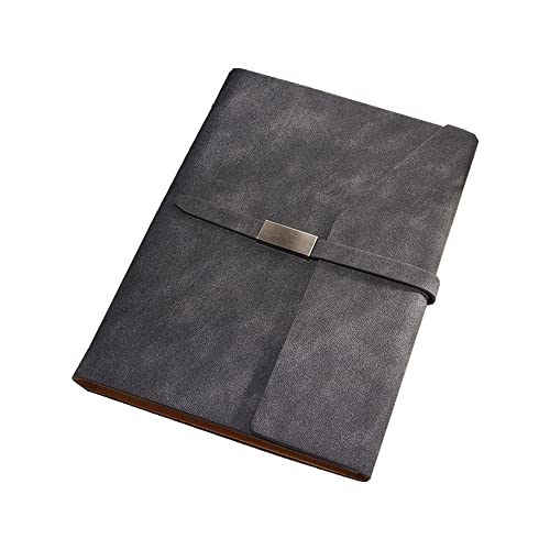 BZHAOMAOL Portfolio Binder Organizer Portable Clipboard Folder Conference PU Faux Business Padfolio Zipped(Black)