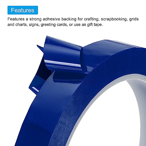 LLLKSX Blue Whiteboard Tape, 2 Pack 15mm 5/8 Inch Removable Decorative Sticker for DIY Art Creation and Office