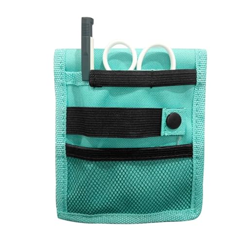 Pocket Protector 2pcs Multi-function Chest Pocket Pouch Portable Storage Pen Chest Toolkit For Students Office Nurse Doctors Hospital Supplies For Shirts Pants Lab Coats Nurses(Deep green)