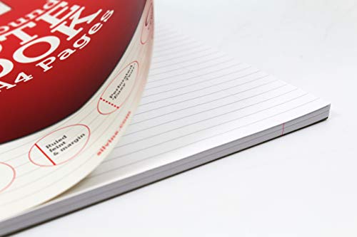 Silvine A4+ Wirebound Notebook with 160 Pages, Ruled 8mm Feint with Margin and Punched 4 Holes [Pack of 6]