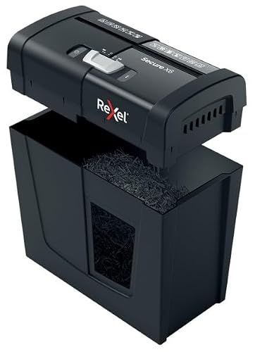 Rexel Shredder Secure X6 P4 Secure X6, Cross shredding, W126159327 (Secure X6, Cross shredding, 4x40 mm, 10 L, 100 Sheets, 70 dB, 3 min)