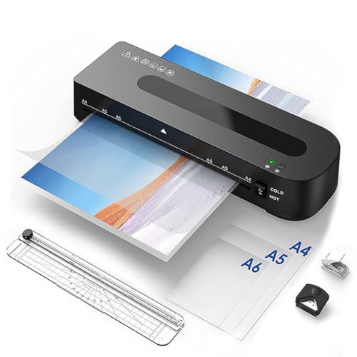 TREEYX 9-Inch Thermal Laminator Machine, A4 Lamination Machine with 30 Laminating Pouches, Paper Trimmer & Corner Rounder, for School Home Office Use