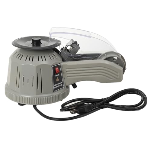 Automatic Tape Dispenser, Tape Cutter Machine with 11-58mm Cutting Length, Electric Tape Dispenser for Office School Packaging Shipping Tape (Grey，110V)