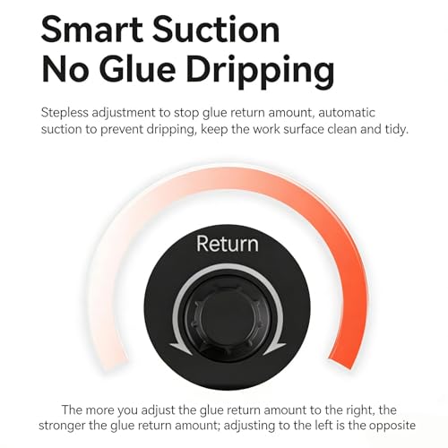 Electric Glue Dispenser, Auto Glue Dispenser Tool with Adjustable Speed, Intelligent Back-Suction Liquid Glue Gun for Pressing, Squeezing, DIY Crafts and Precision Glue Work Repair